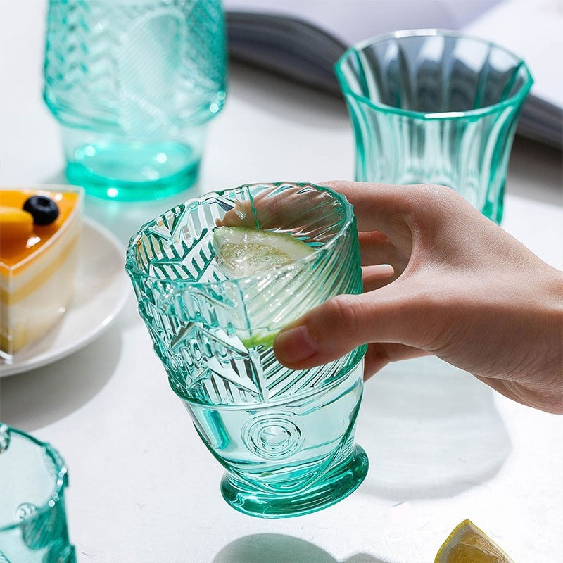 Stackable Koi Fish Glasses – Set of 4 Colourful Tumblers