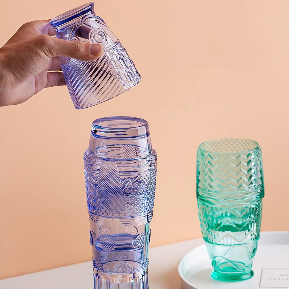 Stackable Koi Fish Glasses – Set of 4 Colourful Tumblers