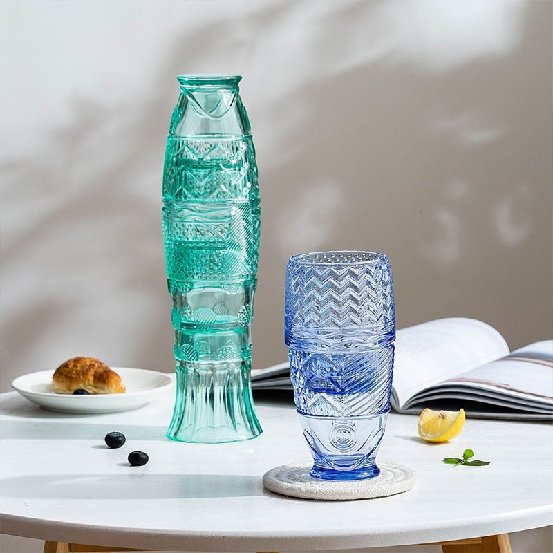 Stackable Koi Fish Glasses – Set of 4 Colourful Tumblers