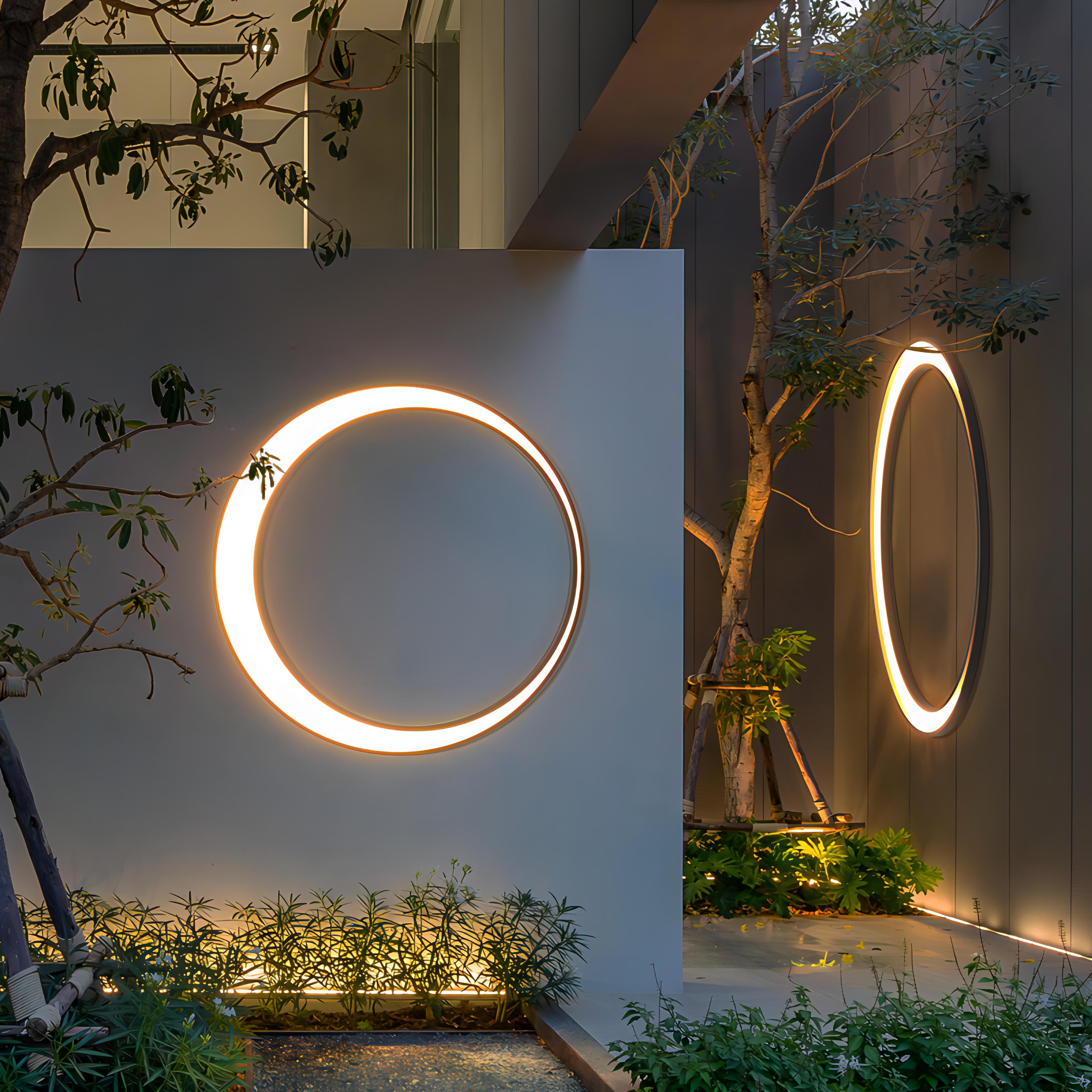 Amish - LED Outdoor Ring Wall Light in Stainless Steel