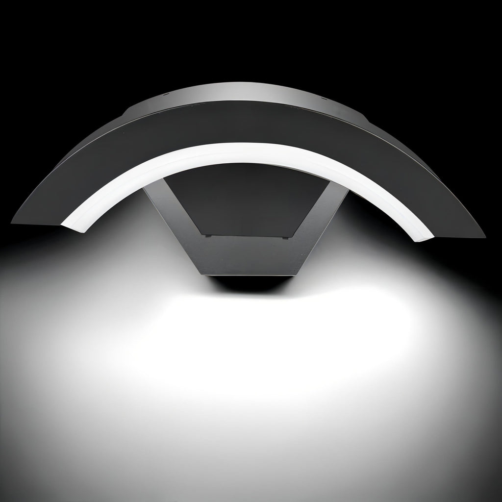 Basil - Curved Pan Waterproof Outdoor Wall Light Bar