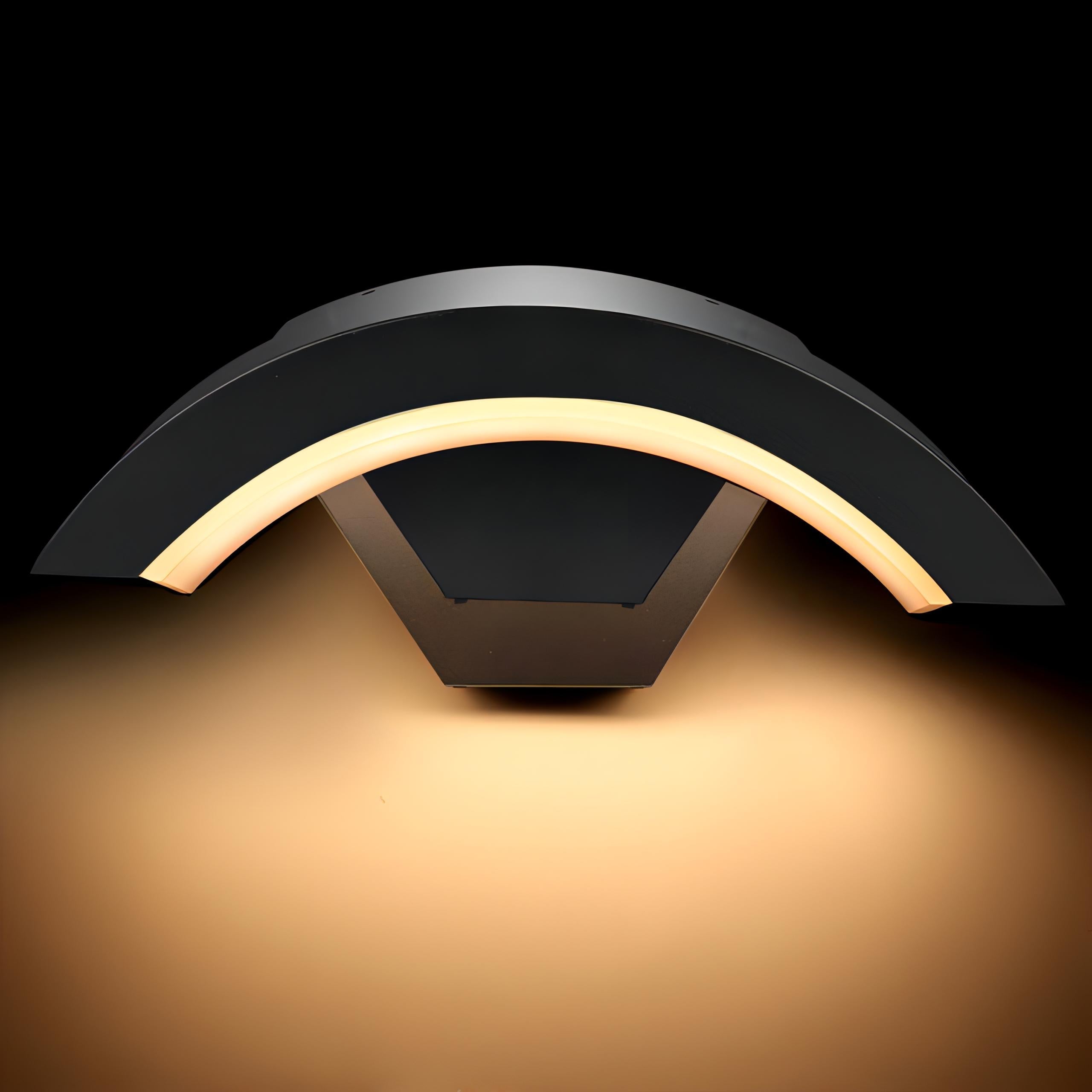 Basil - Curved Pan Waterproof Outdoor Wall Light Bar