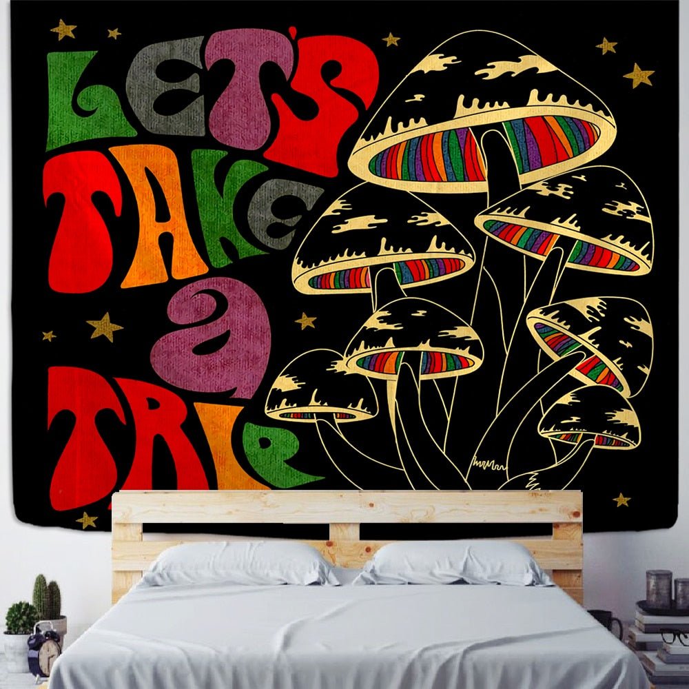 Psychedelic Bohemian Style Tapestry Wall Hanging 100% Polyester