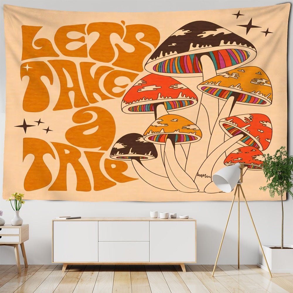 Psychedelic Bohemian Style Tapestry Wall Hanging 100% Polyester