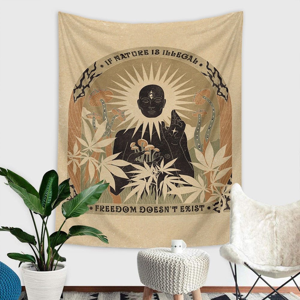 Psychedelic Mandala Tapestry Wall Hanging 100% Polyester