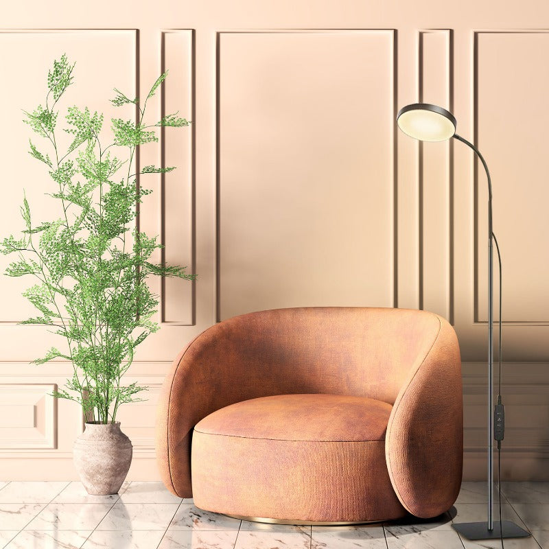LED Floor Lamp with Adjustable Gooseneck and Eye Protection
