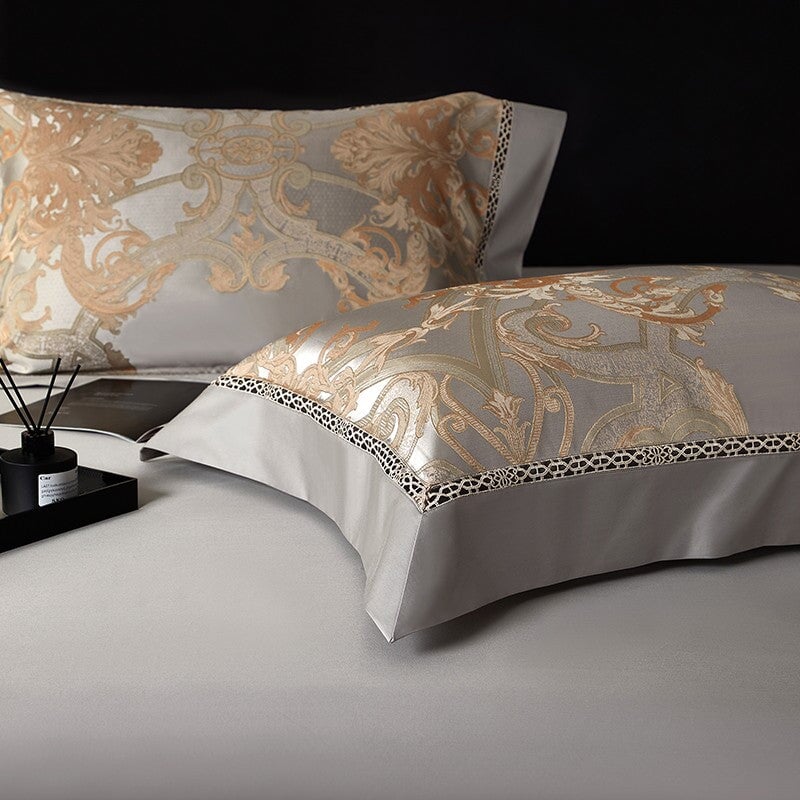 Reverie Duvet Cover Set – 1000 TC Cotton with Silky Jacquard Elegance