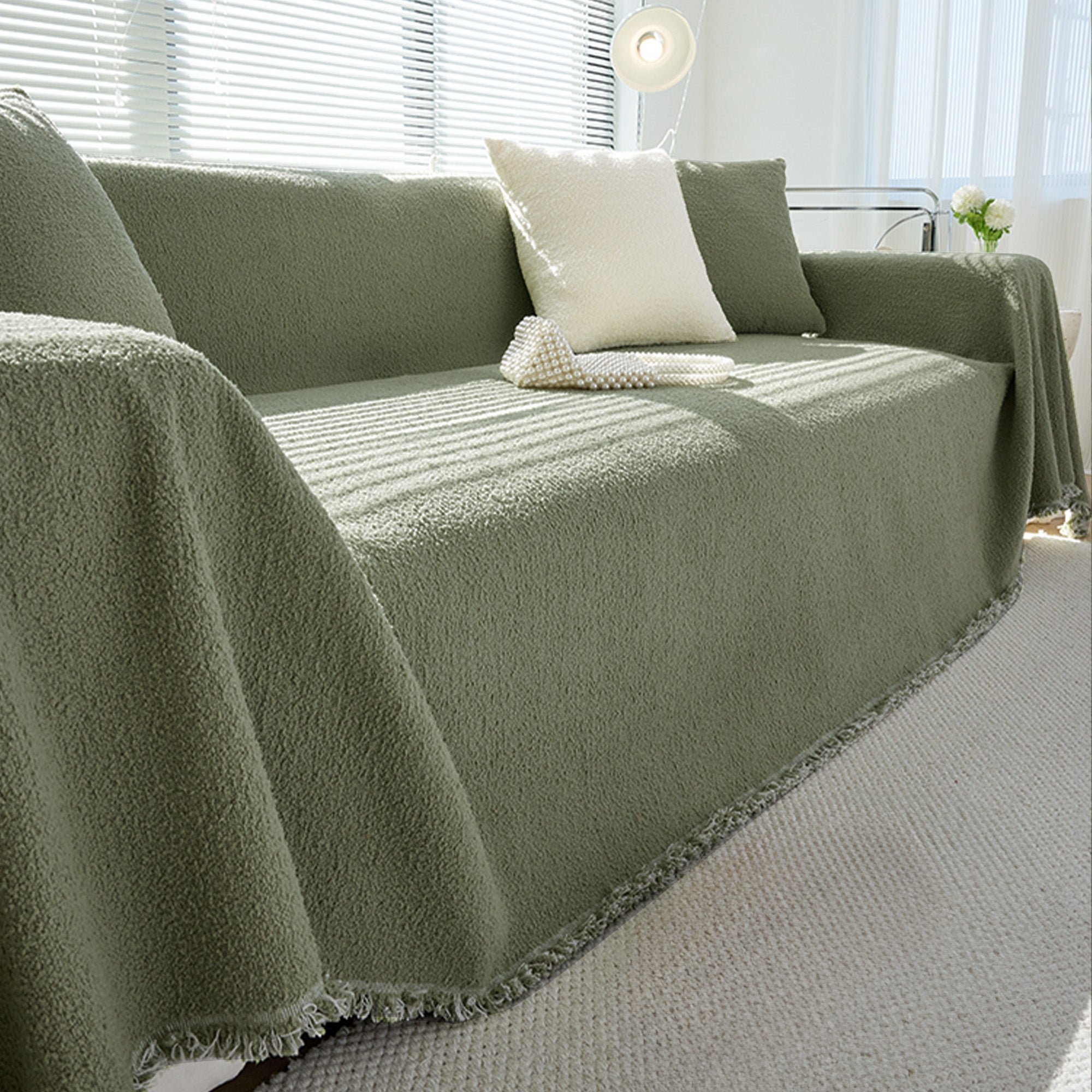 Cozy Winter Style Sofa Cover - Modern, Stylish & Durable Sofa Protection