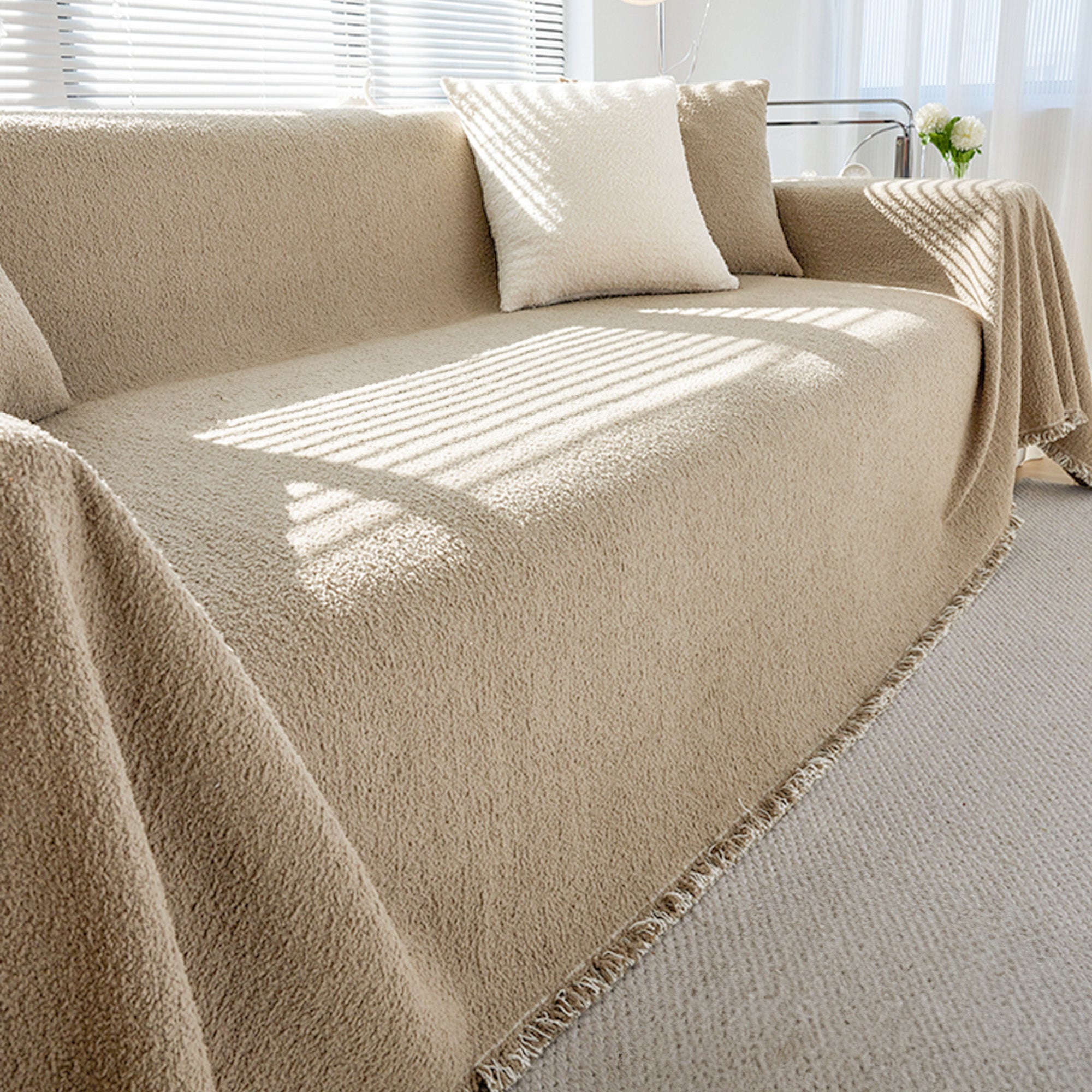 Cozy Winter Style Sofa Cover - Modern, Stylish & Durable Sofa Protection
