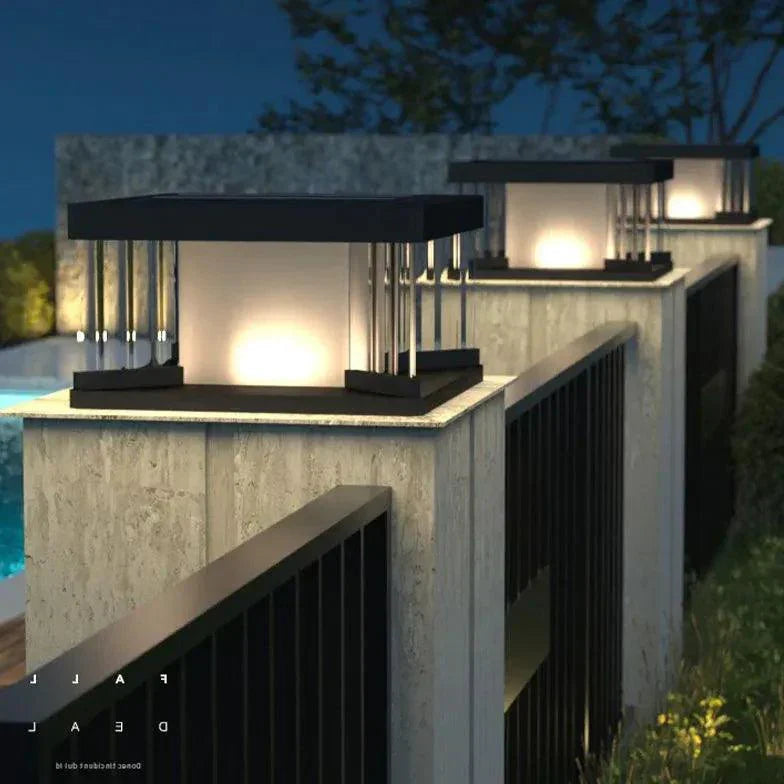 Sleek Solar-Powered Waterproof Garden Pathway Post Lights