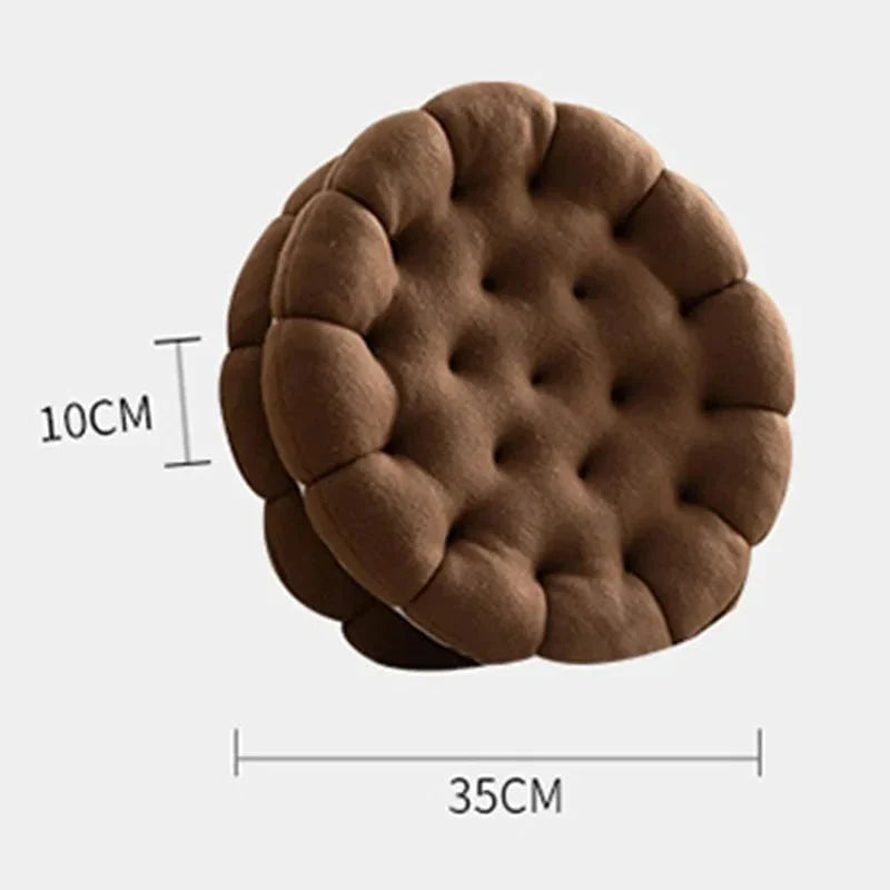 Sandwich Biscuit Sofa Cushion Round Cotton Woven Design