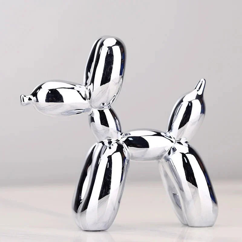 Shiny Resin Balloon Dog Living Room Ornament Modern Style