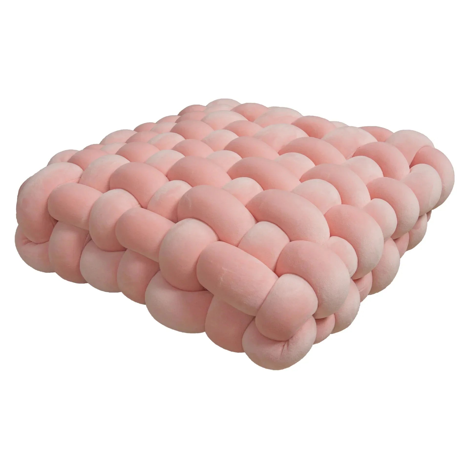 Soft Plush Crocheted Knot Sofa Cushion in Vibrant Colors