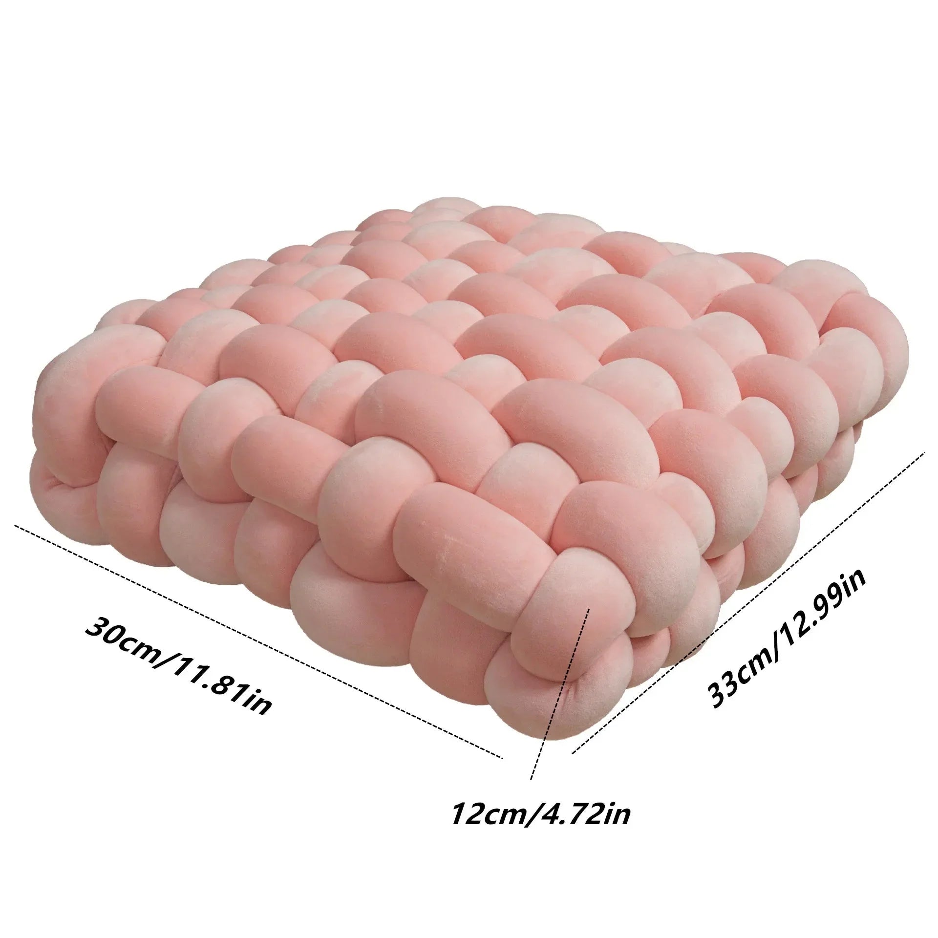 Soft Plush Crocheted Knot Sofa Cushion in Vibrant Colors