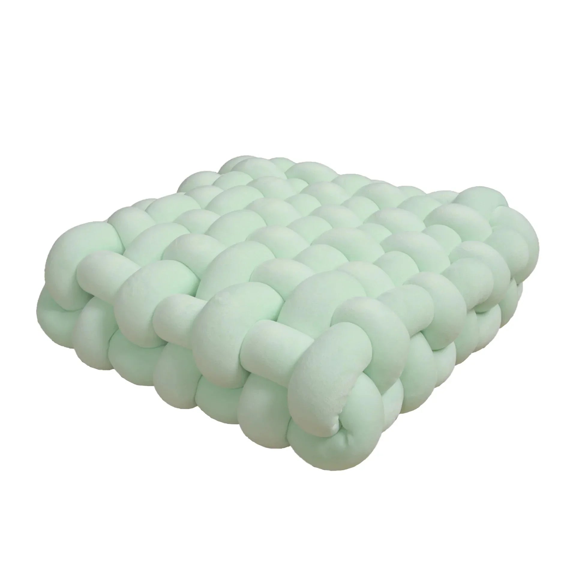 Soft Plush Crocheted Knot Sofa Cushion in Vibrant Colors