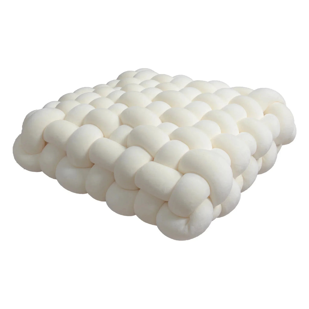 Soft Plush Crocheted Knot Sofa Cushion in Vibrant Colors
