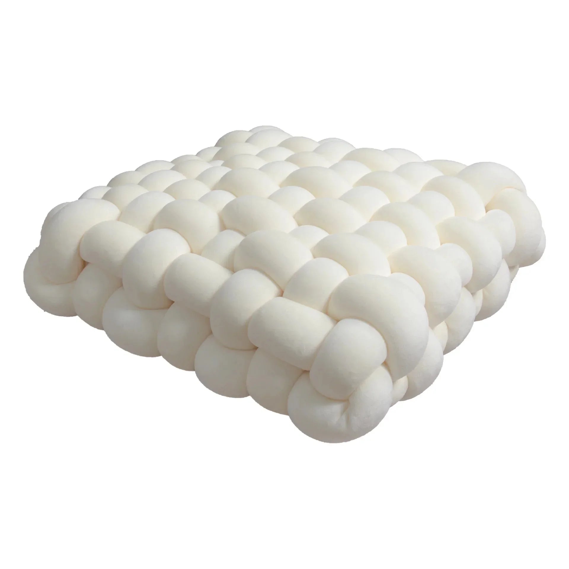 Soft Plush Crocheted Knot Sofa Cushion in Vibrant Colors