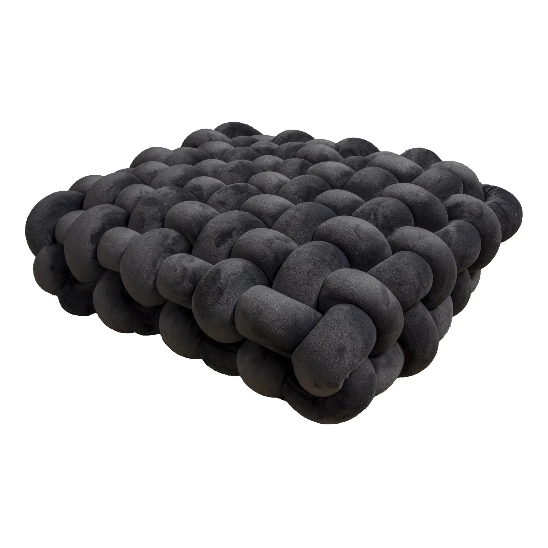 Soft Plush Crocheted Knot Sofa Cushion in Vibrant Colors