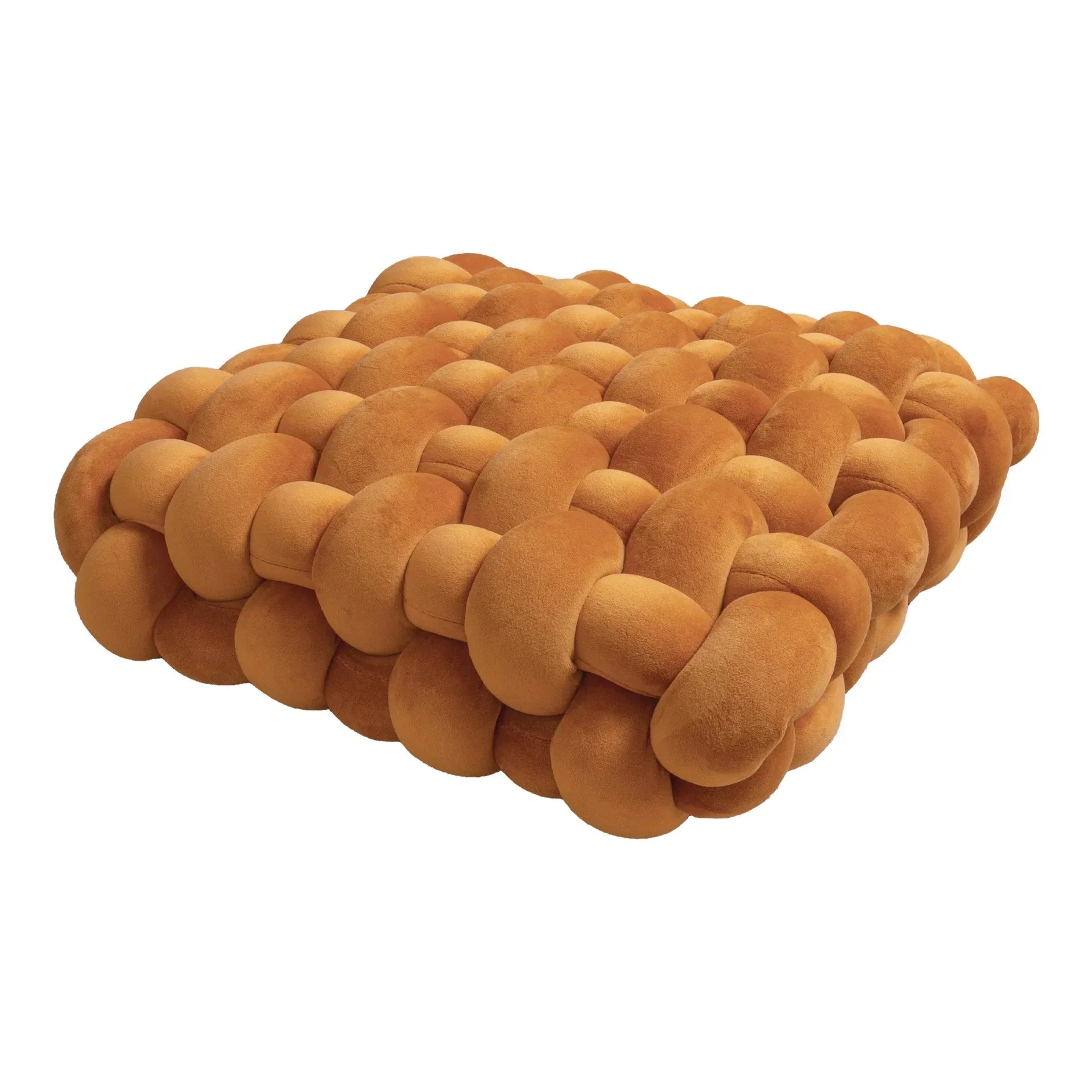 Soft Plush Crocheted Knot Sofa Cushion in Vibrant Colors
