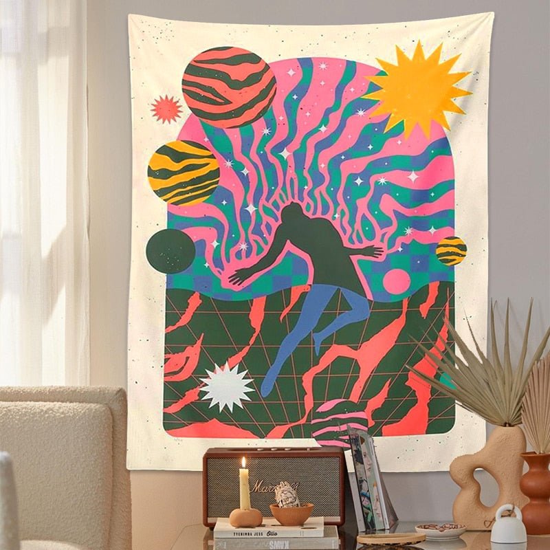 Spiritual Psychedelic Tapestry Wall Hanging - 100% Polyester