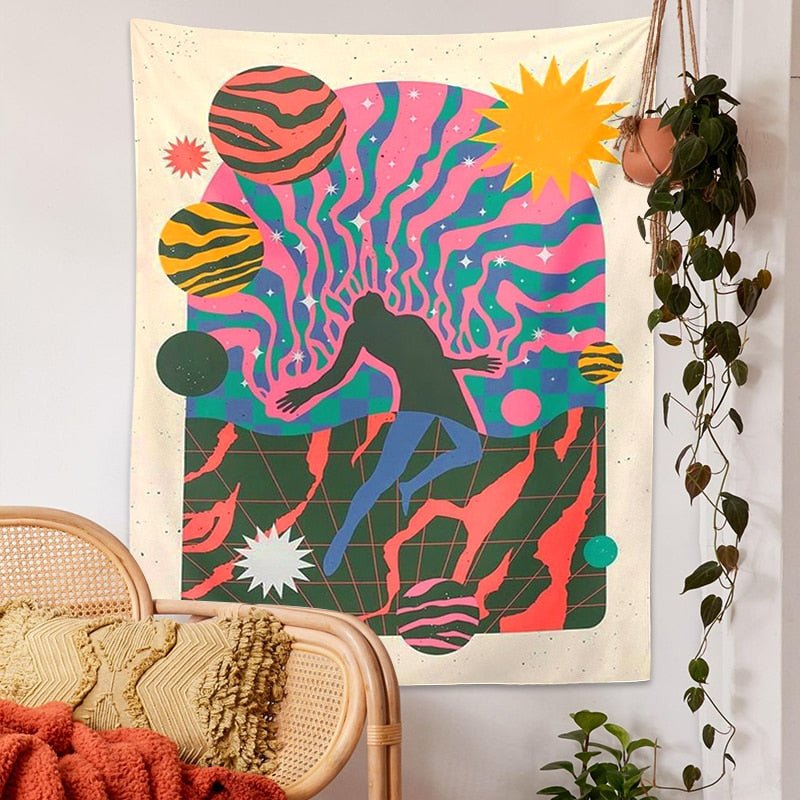 Spiritual Psychedelic Tapestry Wall Hanging - 100% Polyester
