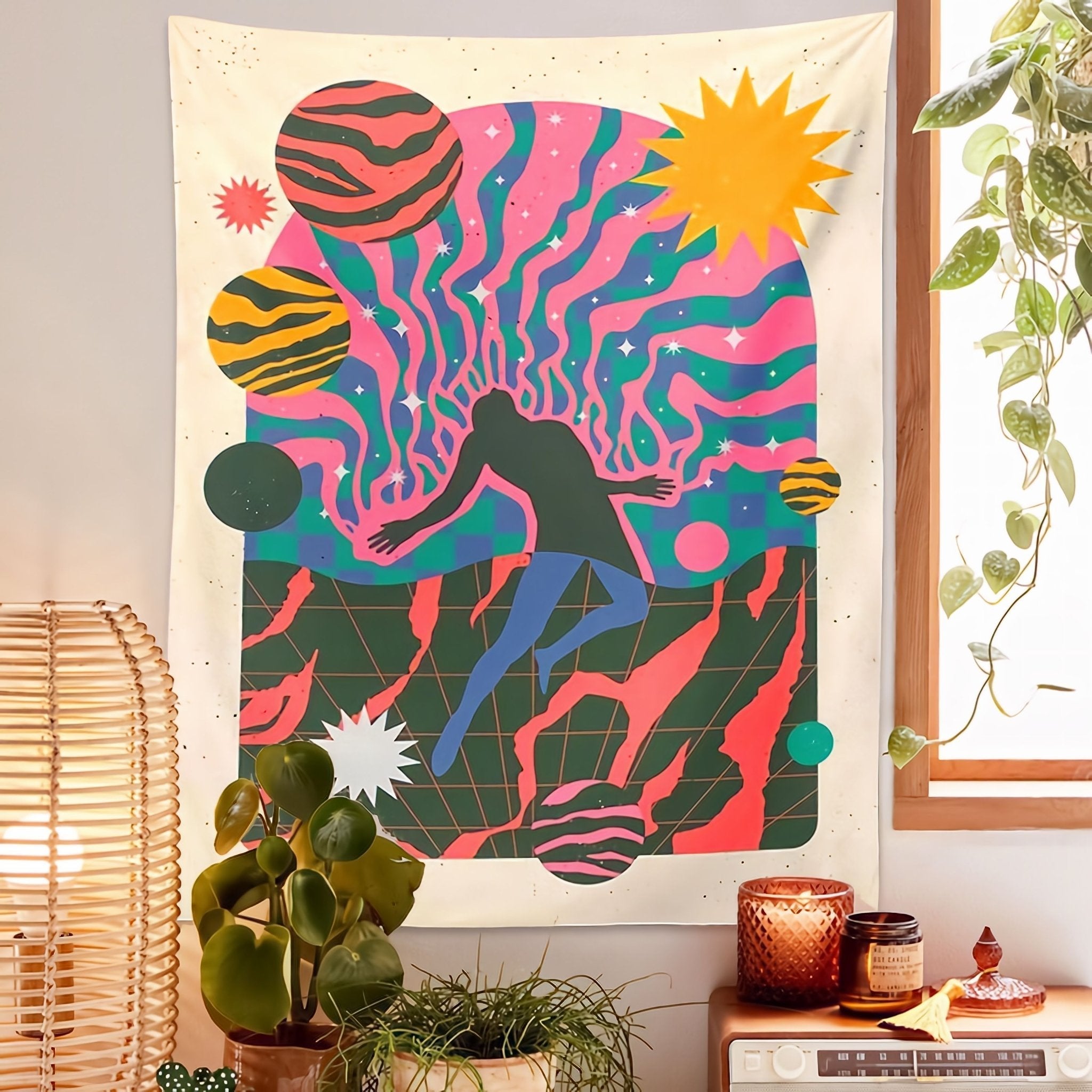 Spiritual Psychedelic Tapestry Wall Hanging - 100% Polyester