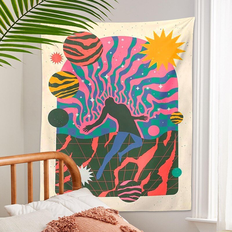 Spiritual Psychedelic Tapestry Wall Hanging - 100% Polyester