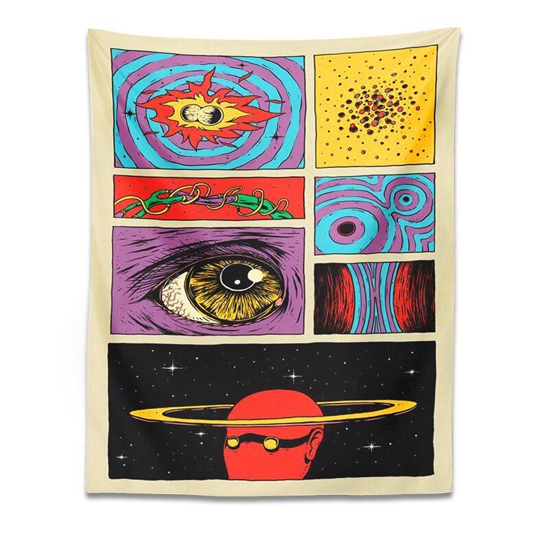 Starry Sky Psychedelic Tapestry Wall Hanging 100% Polyester