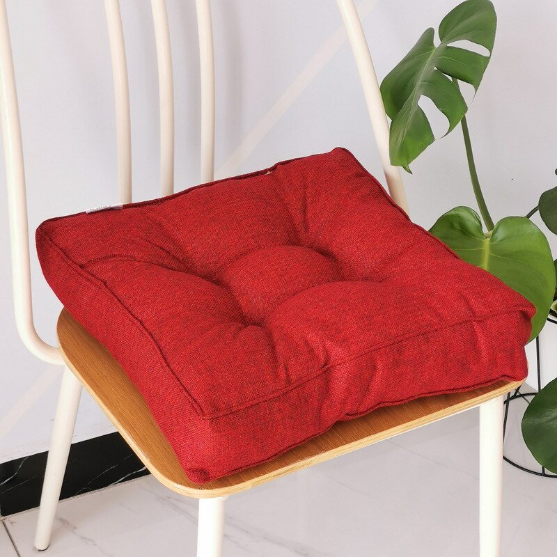 Thickened Candy Coloured Cushion in Imitation Linen Style