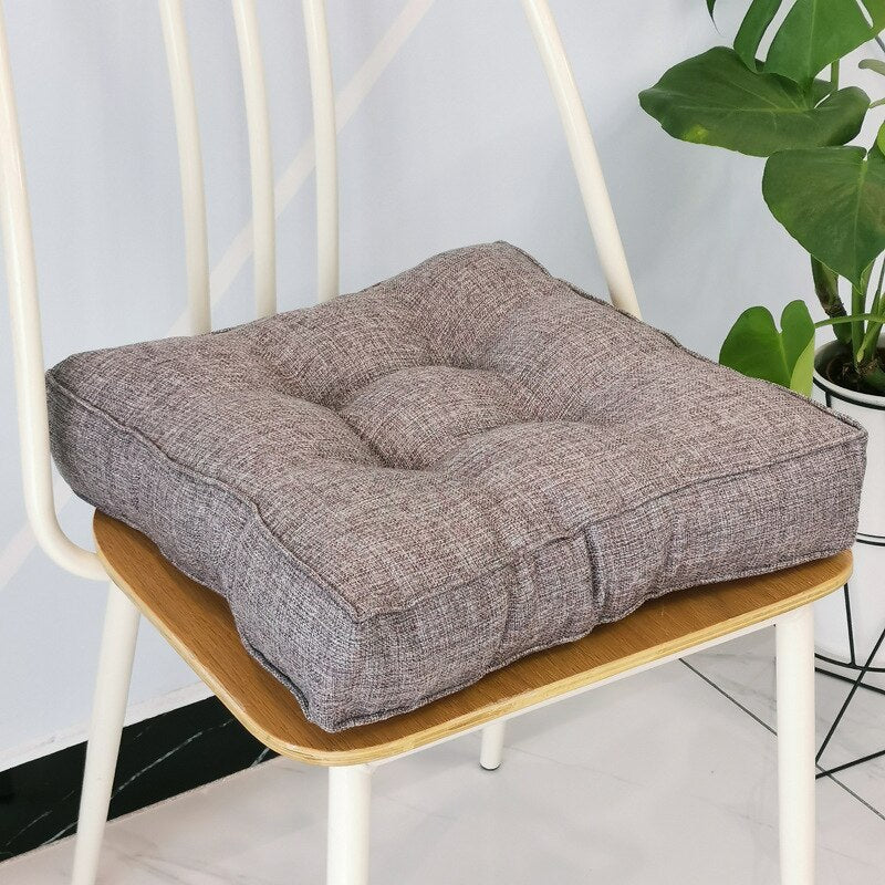 Thickened Candy Coloured Cushion in Imitation Linen Style