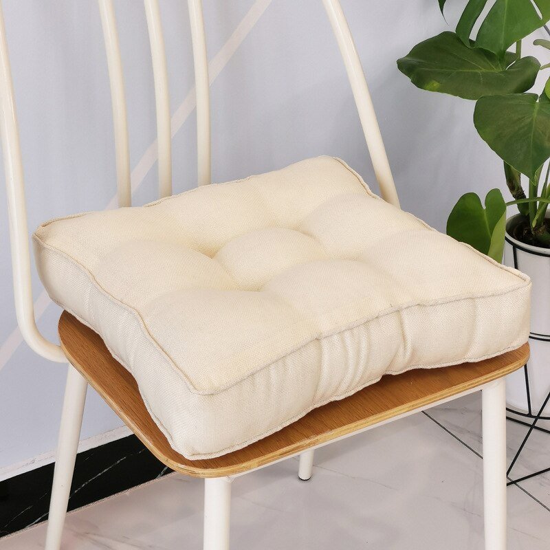 Thickened Candy Coloured Cushion in Imitation Linen Style
