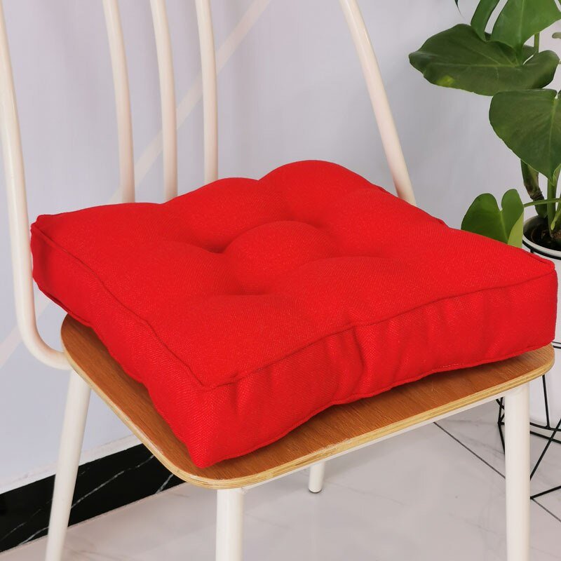 Thickened Candy Coloured Cushion in Imitation Linen Style