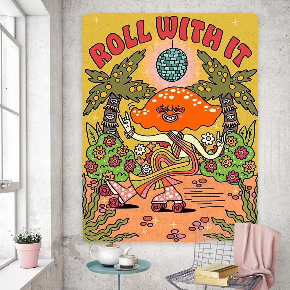 Vintage Psychedelic Rock Hip Hop Tapestry 100% Polyester