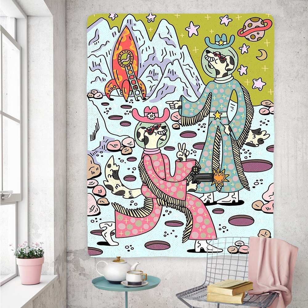 Vintage Psychedelic Rock Hip Hop Tapestry 100% Polyester