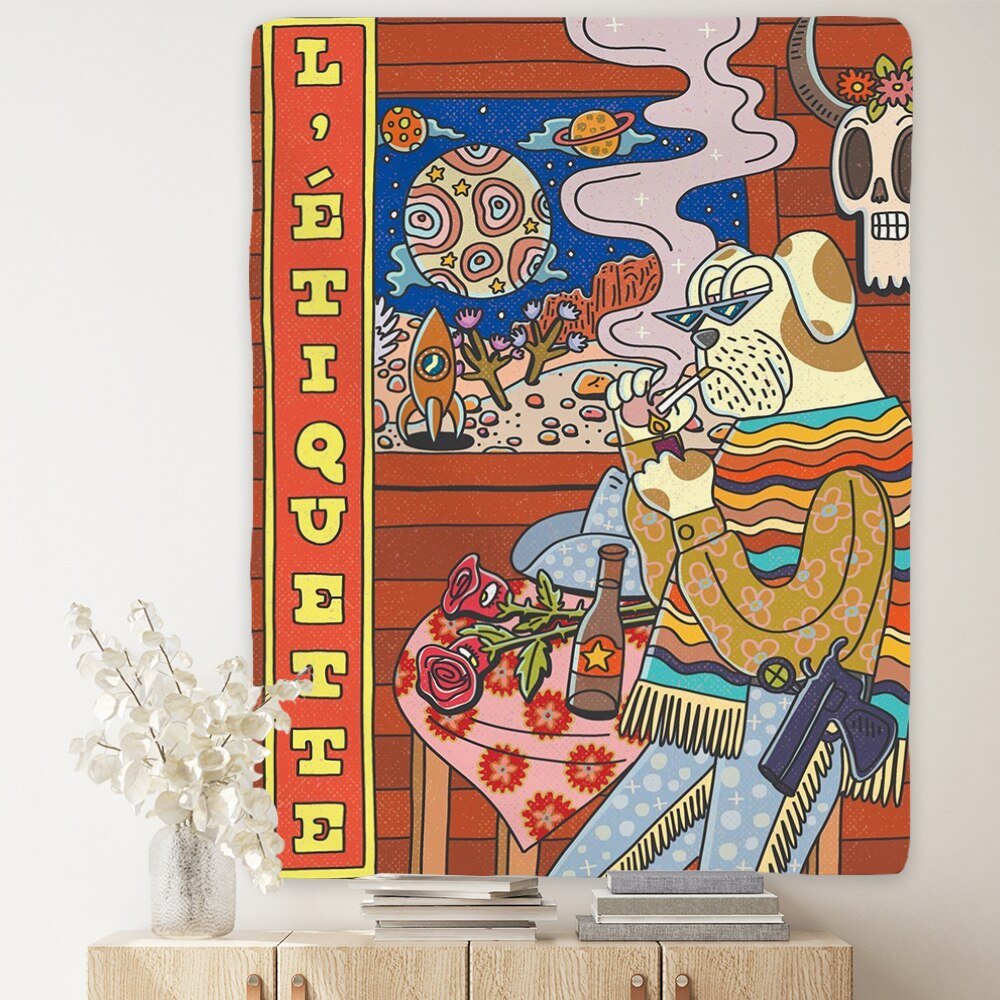 Vintage Psychedelic Rock Hip Hop Tapestry 100% Polyester