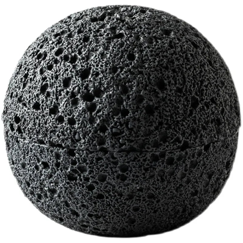 Quirky Black Volcanic Stone Bowl - Elegant Porcelain Centerpiece