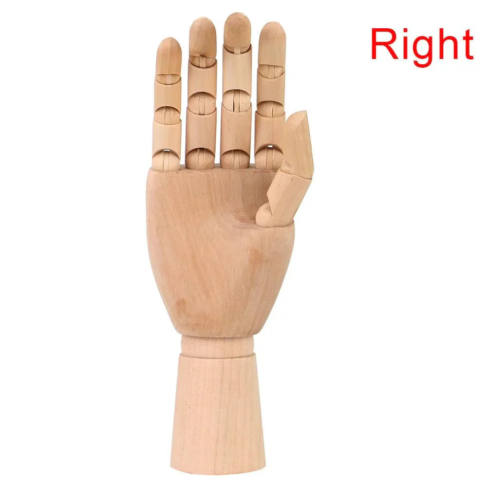 Wooden Movable Hand Model 25cm Modern Art Reference