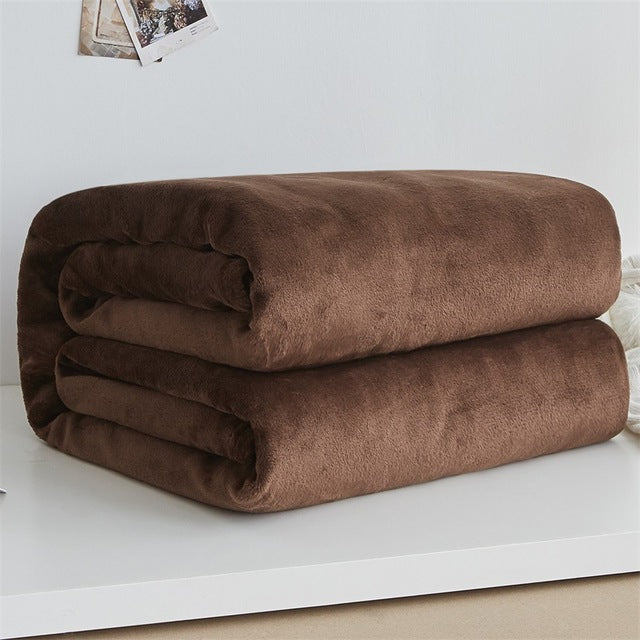 Fluffy Warm Coral Fleece Blanket for Cozy Comfort